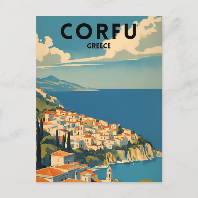 Corfu Greece Travel Postcard (Front)