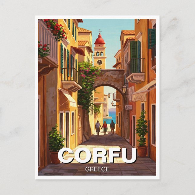 Corfu Greece Travel Postcard (Front)