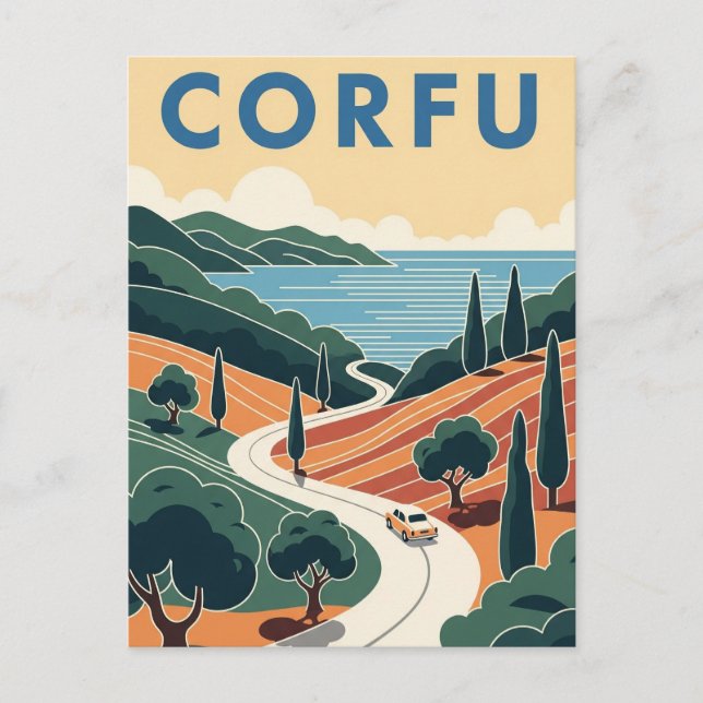 Corfu Greece Travel Postcard (Front)