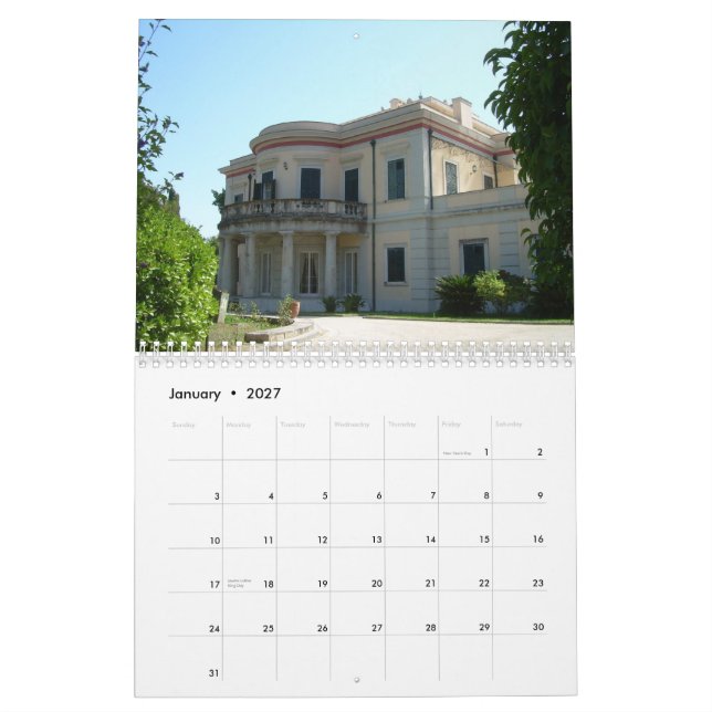 CORFU, GREECE Wall Calendar (Jan 2027)