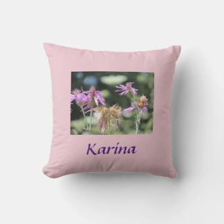 Corfu Lilac Wildflowers  Throw Pillow