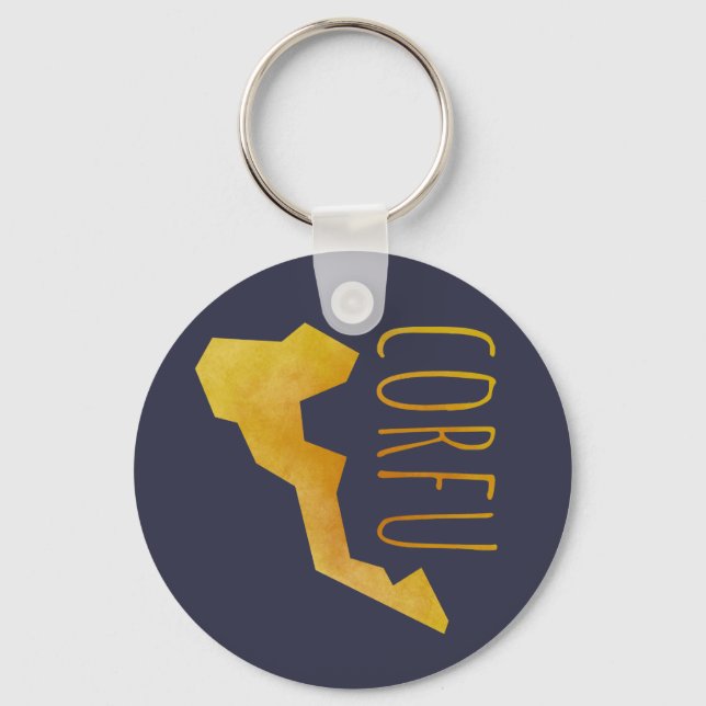 Corfu Map Keychain (Front)
