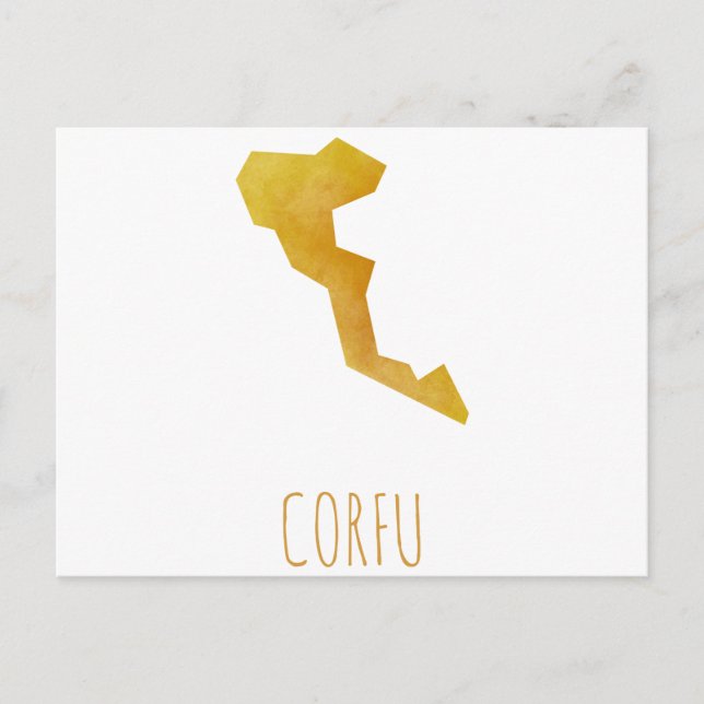 Corfu Map Postcard (Front)