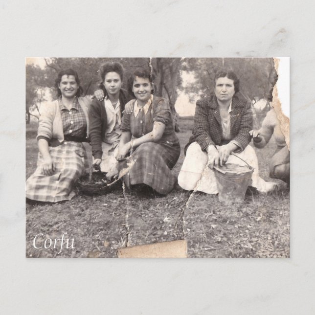 Corfu old photo postcard (Front)