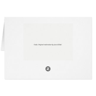 Corfu.Print d'une couleur pour aquarelle originale