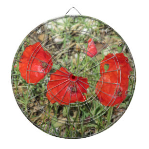 Corfu Red Poppies Dartboard