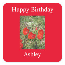 Corfu Red Poppies Sticker