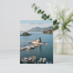 Corfu Town Vlacherna Monastery Scenic Postcard