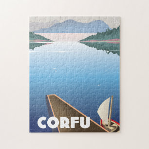 Corfu Travel poster Jigsaw Puzzle