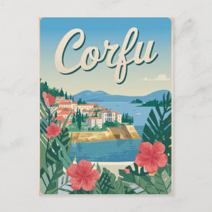 Corfu vintage postcard