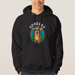 Corgeek Cute Corgi Geek Dog Pun Bookworm Book Read Hoodie