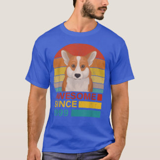 Corgi 1999 Birthday Funny Vintage Corgi Retro Suns T-Shirt