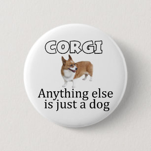 Corgi 2 Inch Round Button