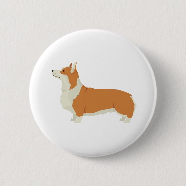 Corgi 2 Inch Round Button (Front)