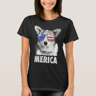 Corgi 4th Of July Merica Men Women Usa American Fl T-Shirt