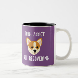 Corgi Addict Not Recovering Two-Tone Coffee Mug