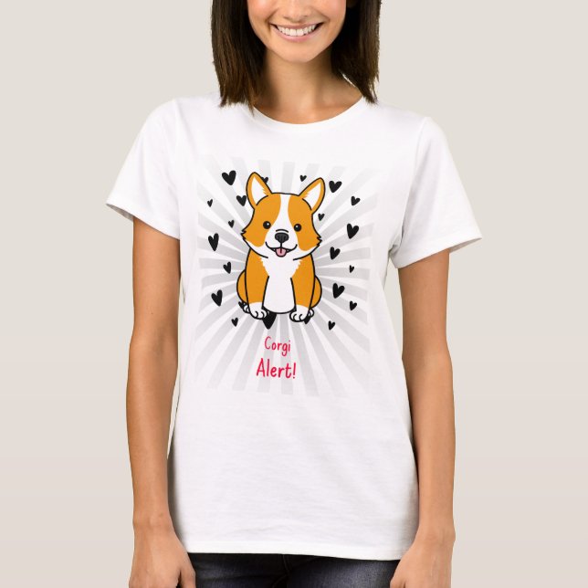 Corgi Alert !  t-shirt mignon (Devant)