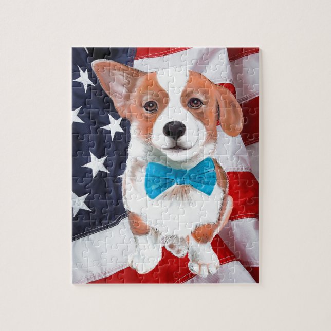 Corgi America Jigsaw Puzzle (Vertical)