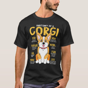 Corgi Anatomy Dog Mom Dad Cute T-Shirt