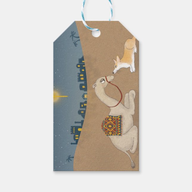 Corgi and camel gift tag (Front)