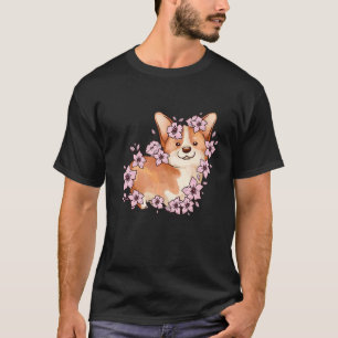 Corgi and  corgi with sakura and cherry blossom  1 T-Shirt