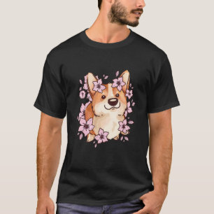 Corgi and   corgi with sakura and cherry blossom T-Shirt