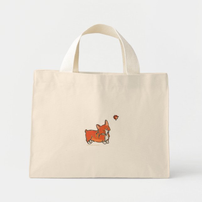 Corgi and Ladybug Bag by Doublefly Design (Front)