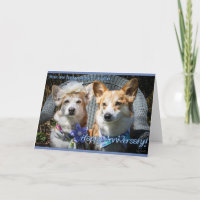 Corgi Anniversary card