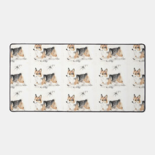 Corgi Aquarelle – Art canin à l'encre japonaise fa