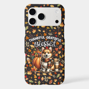 Corgi Autumn Plaid Scarf Pumpkin Starry Night