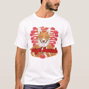Corgi Beach-Free Your Future T-Shirt