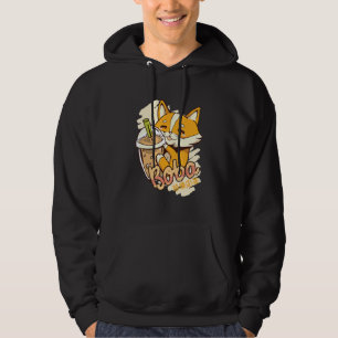 Corgi Boba Bubble Milk Tea Graphic Hoodie