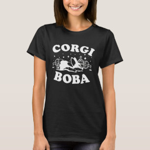 Corgi Boba Dog   For Women And Men  Dog T-Shirt