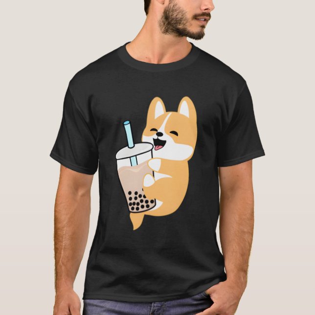 Corgi Boba T-Shirt (Front)