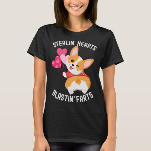 Corgi Breakin Hearts Blastin Farts Valentines Day  T-Shirt