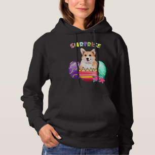 Corgi Bunny With Eggs Easter Dog Hoodie