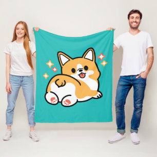 Corgi Butt and Nap Vibes – Cute Sleeping Dog Fleece Blanket