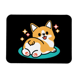 Corgi Butt and Nap Vibes – Cute Sleeping Dog Magnet