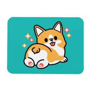 Corgi Butt and Nap Vibes – Cute Sleeping Dog Magnet