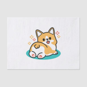 Corgi Butt and Nap Vibes – Cute Sleeping Dog Tissue Paper