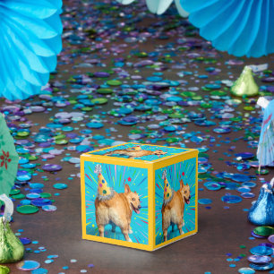 Corgi Butt Birthday Hat Favor Box