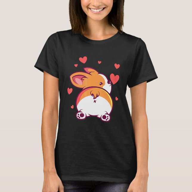Corgi Butt For A Welsh Corgi Dog T-Shirt (Front)