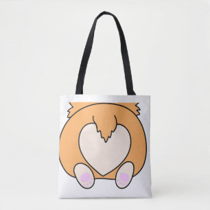 corgi butt tote bag