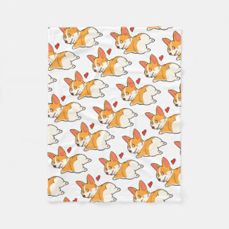 Corgi Butts Fleece Blanket