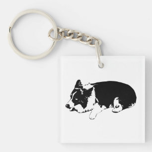 corgi calm carry joy keychain