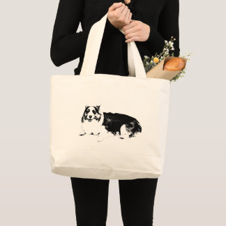 Corgi Calm Companion Large Tote Bag