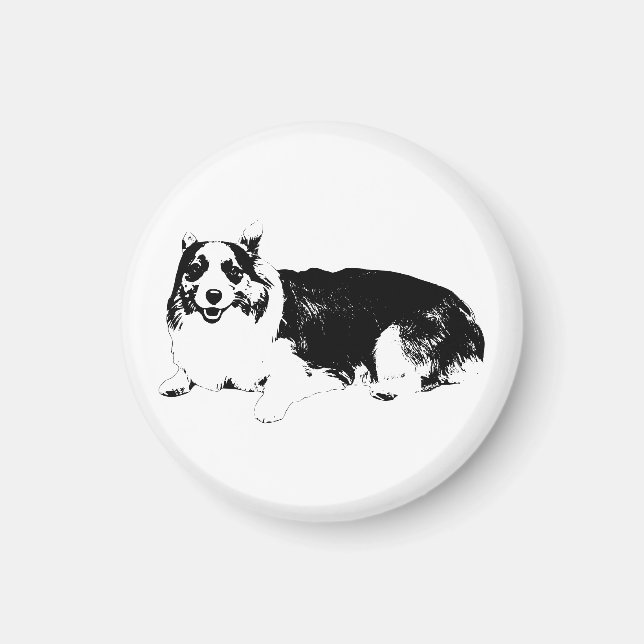 Corgi Calm Stays Close Magnet (Front)