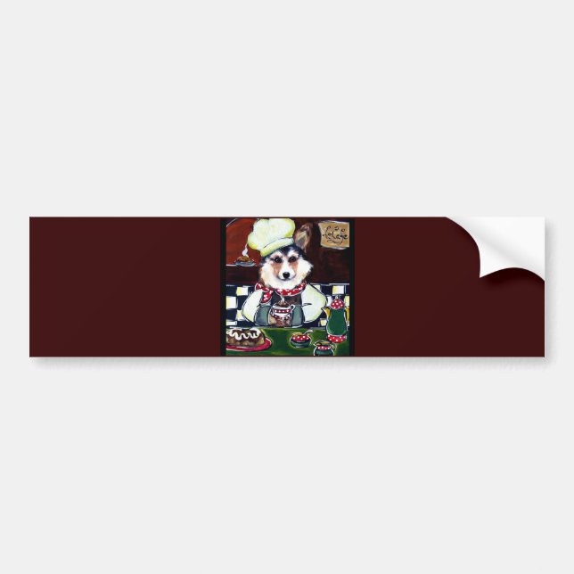 Corgi Chef Bumper Sticker (Front)