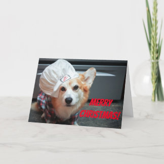 Corgi Chef Christmas Card