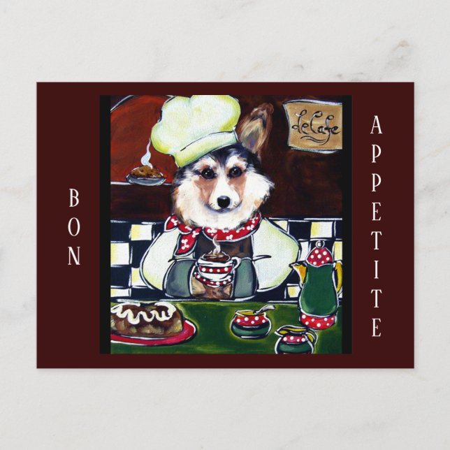 Corgi Chef Postcard (Front)